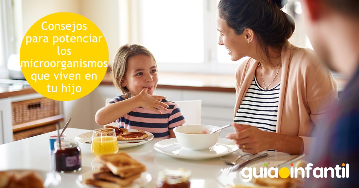 Potenciar los microorganismos de los niños