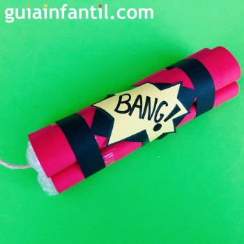 Bolsas de caramelos dinamita para fiestas infantiles de superhéroes