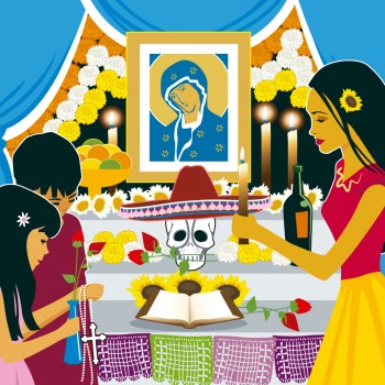 Cuento corto para niños acerca del altar de Día de Muertos