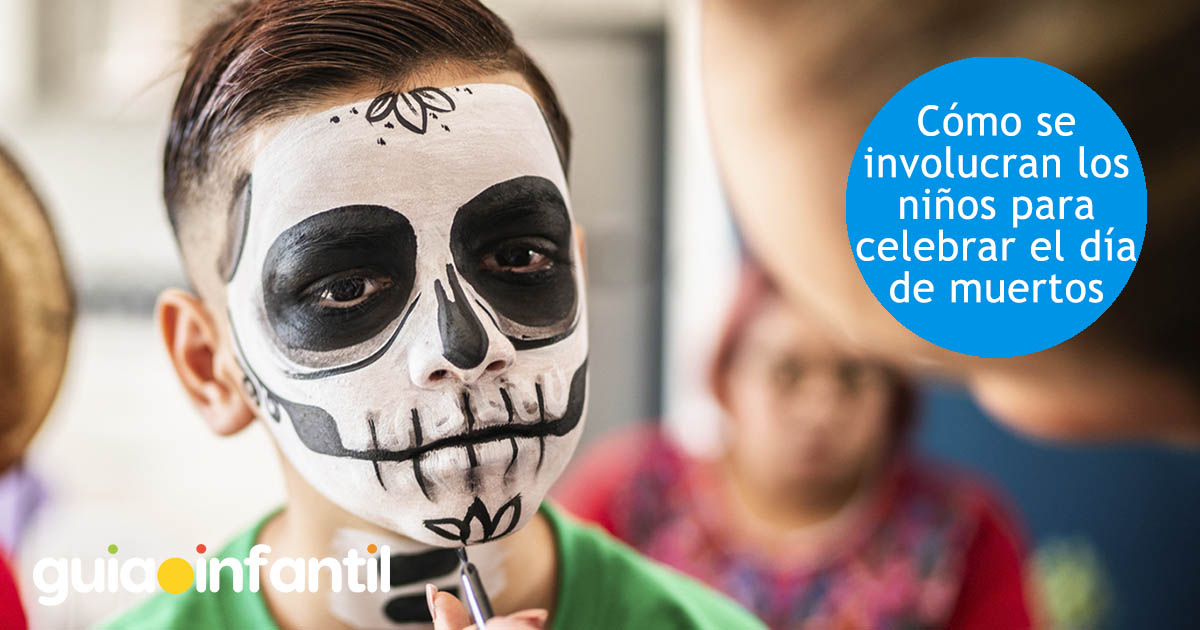 niños celebran día de muertos en mexico