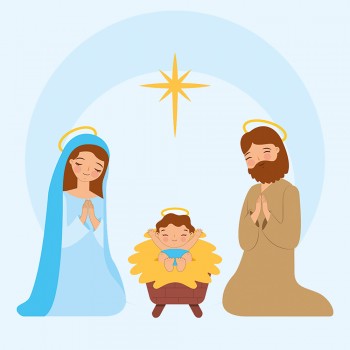 Dibujos de la novena de Aguinaldos de Navidad para enseñar a los niños
