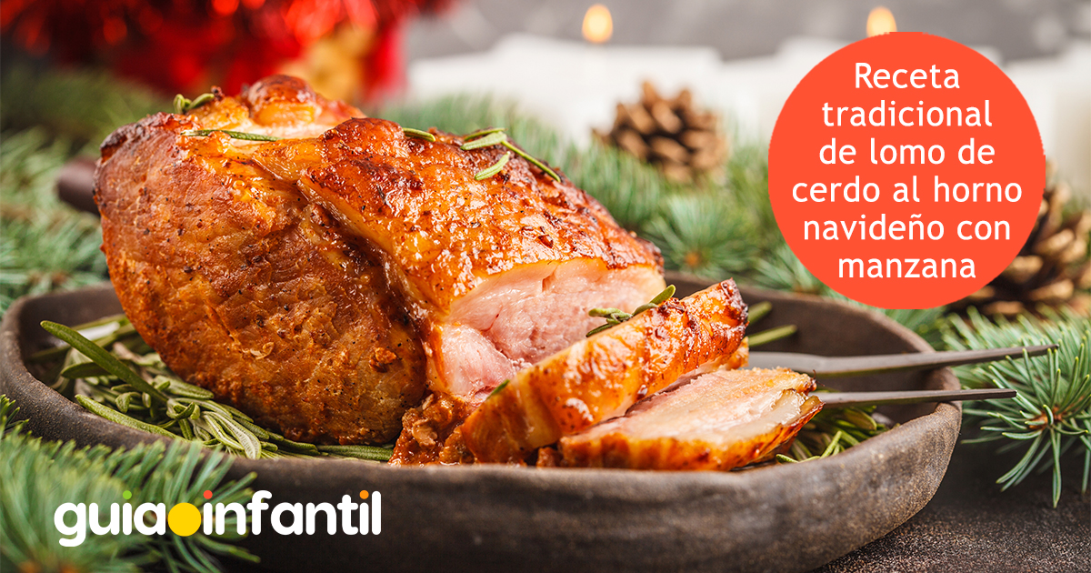 Lomo dulce con manzana