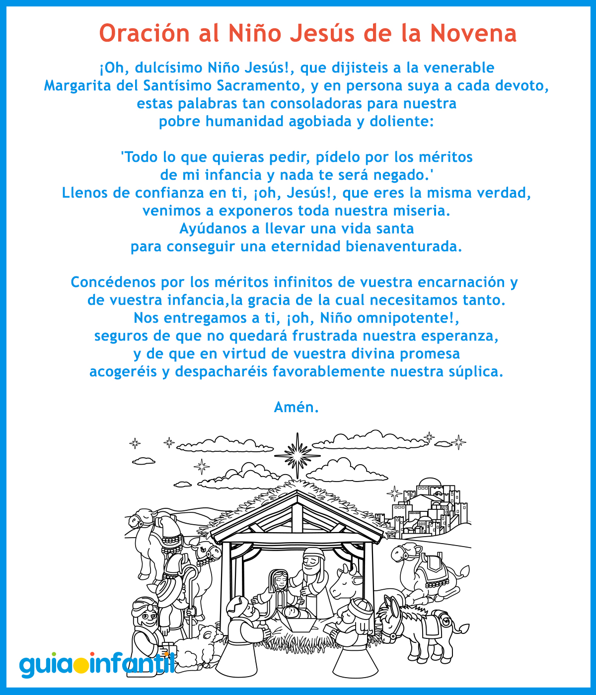 Oración completa al niño jesús en la novena de Navidad