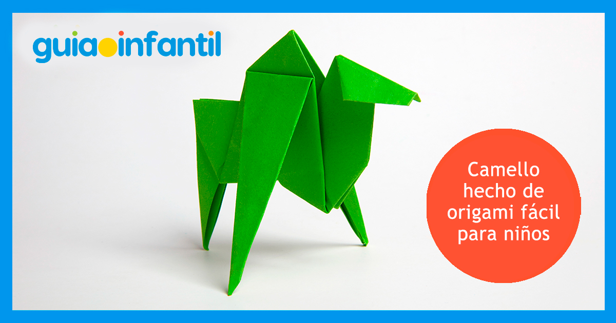 Camello de origami para niños