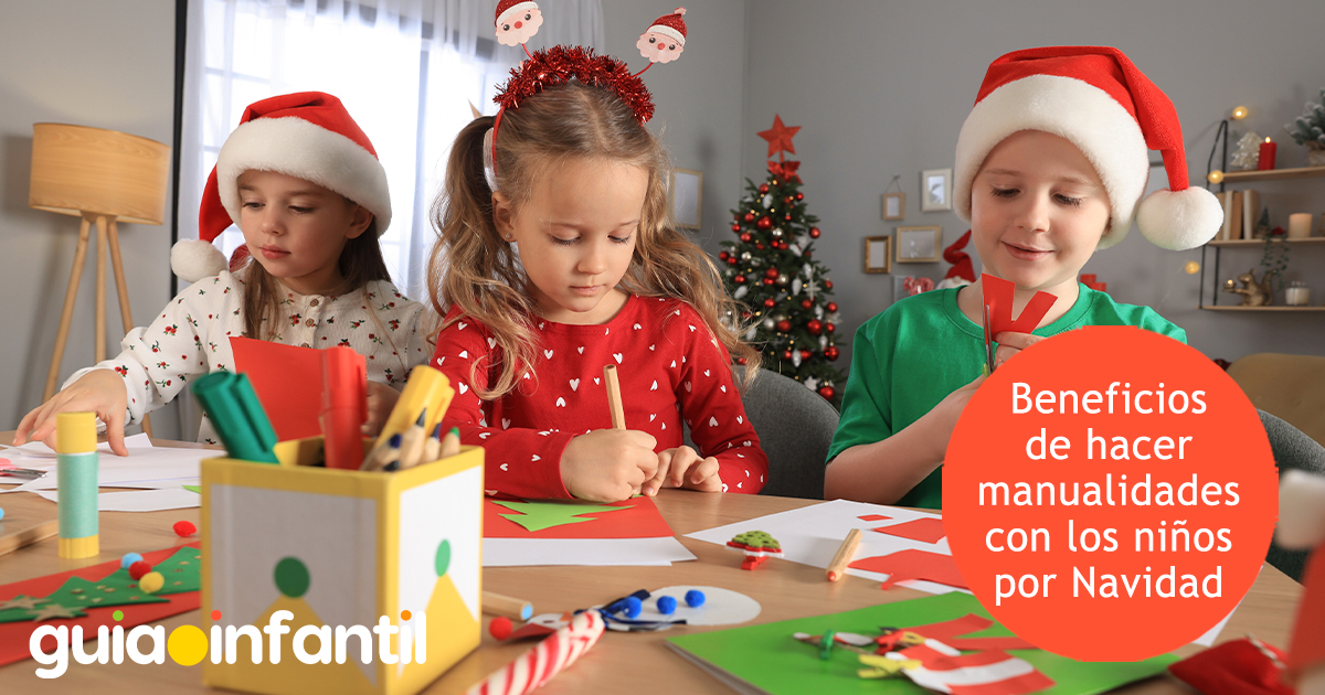 Beneficios de las manualidades navideñas para niños