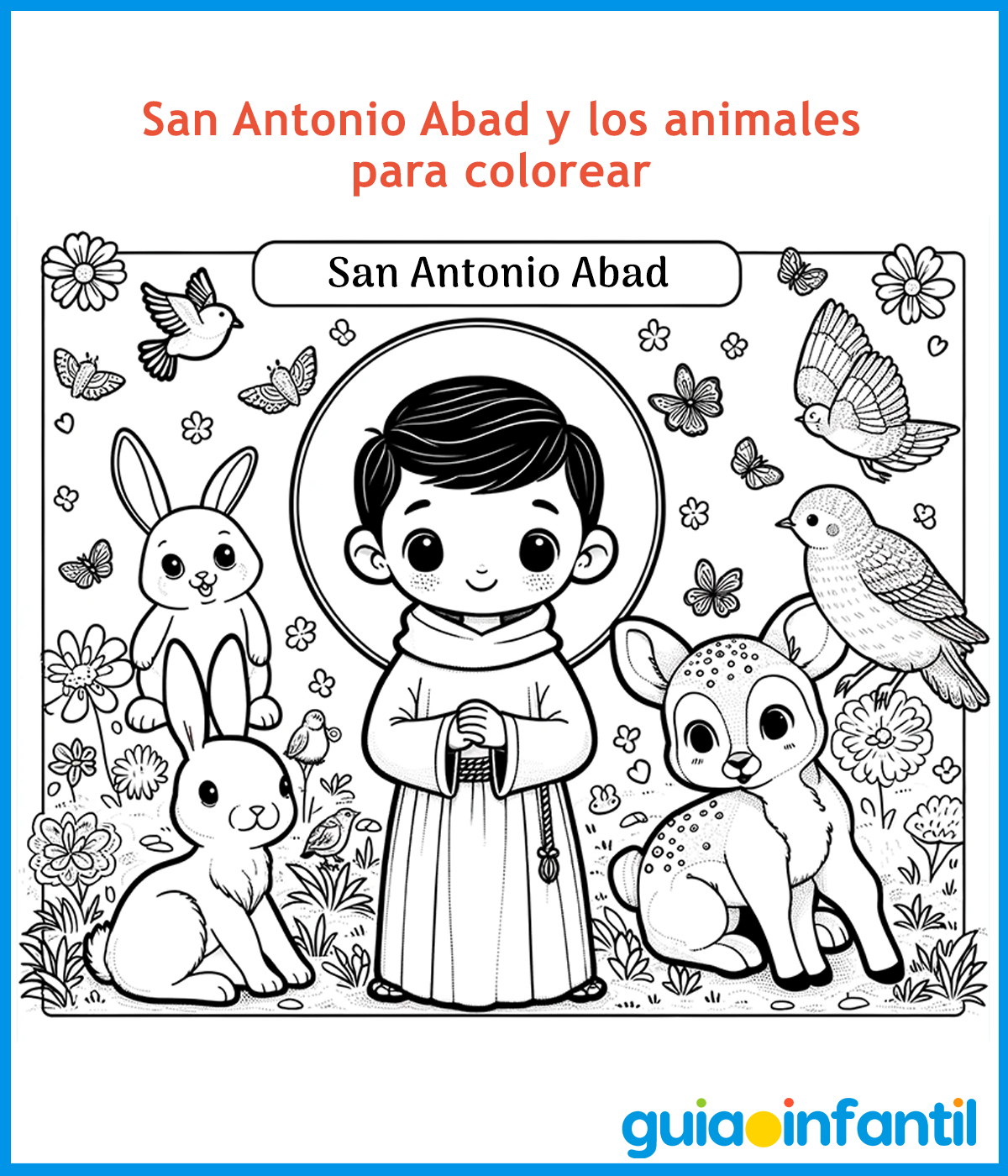 Imprimir Dibujo de San Antonio para colorear