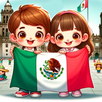 Cuento corto para niños sobre la bandera de México - Viaje de los colores