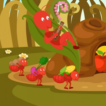 La hormiga holgazana. Poema corto para los niños que no ayudan en casa