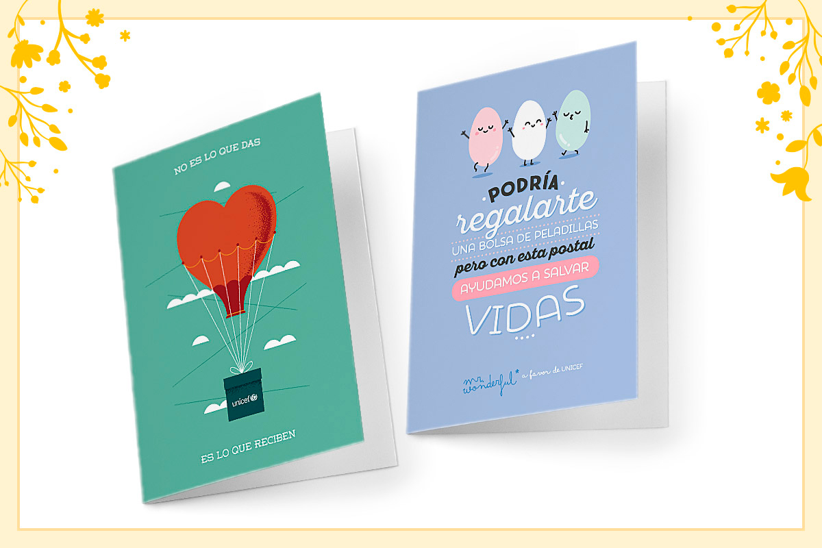 Tarjetas solidarias para regalar en la comunión