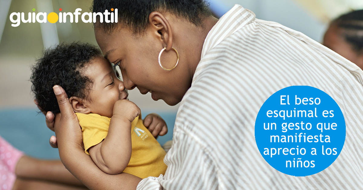 como se da el beso esquimal a los niños