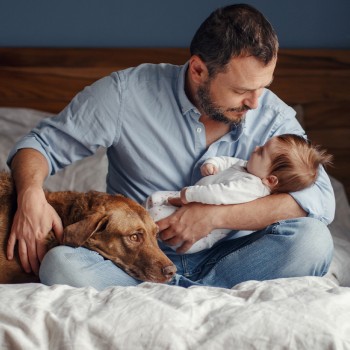 Maneja los celos de tu mascota tras la llegada del bebé