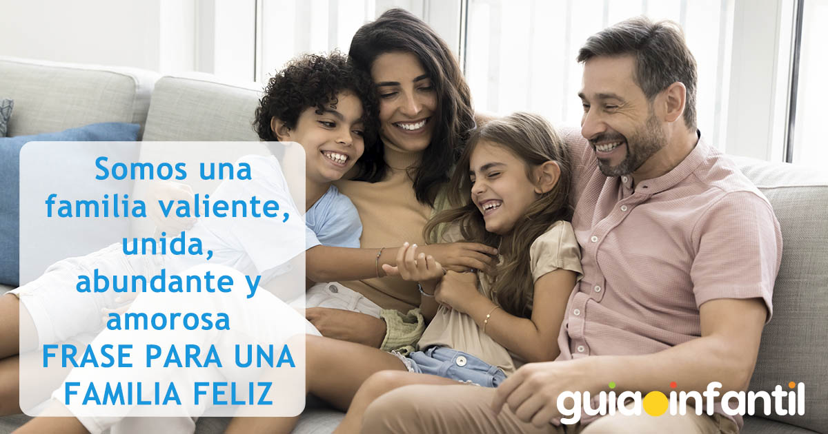 frase y afirmaciones de una familia feliz