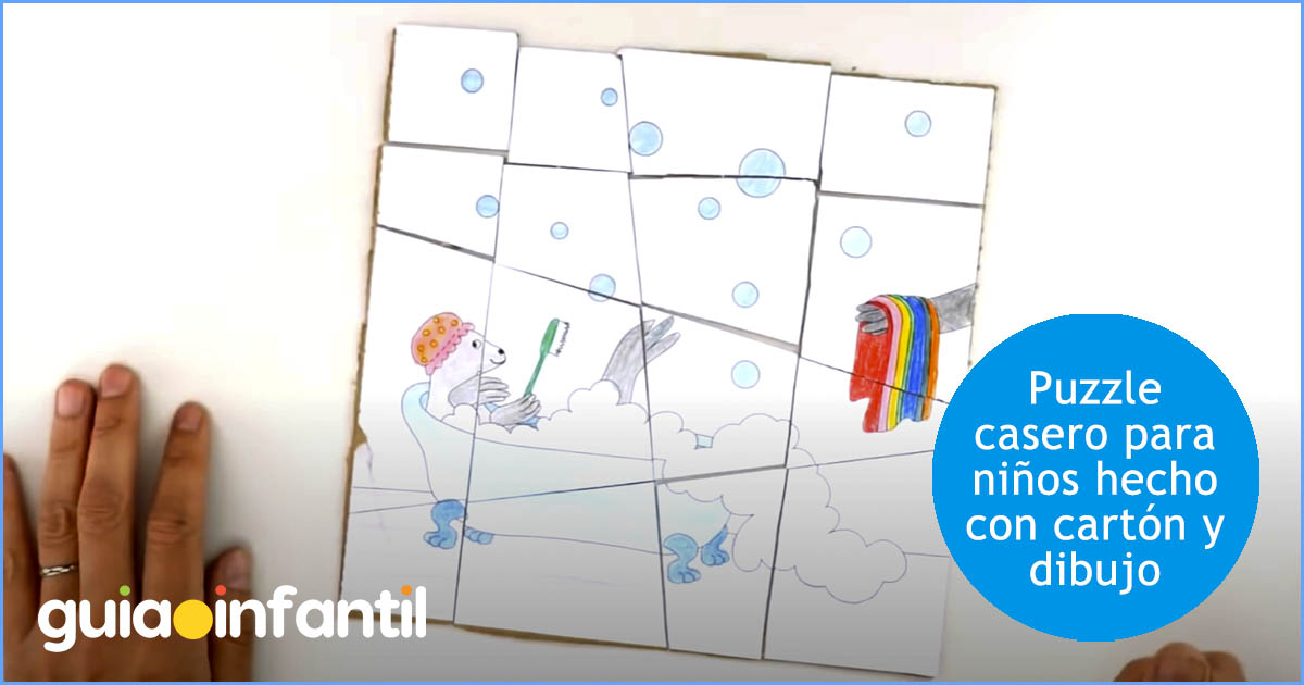 como hacer un puzzle casero para niños
