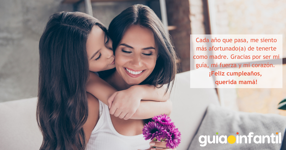 Tarjeta de felicitación para el cumpleaños de una madre