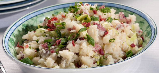 Puré de patatas y col. Receta irlandesa