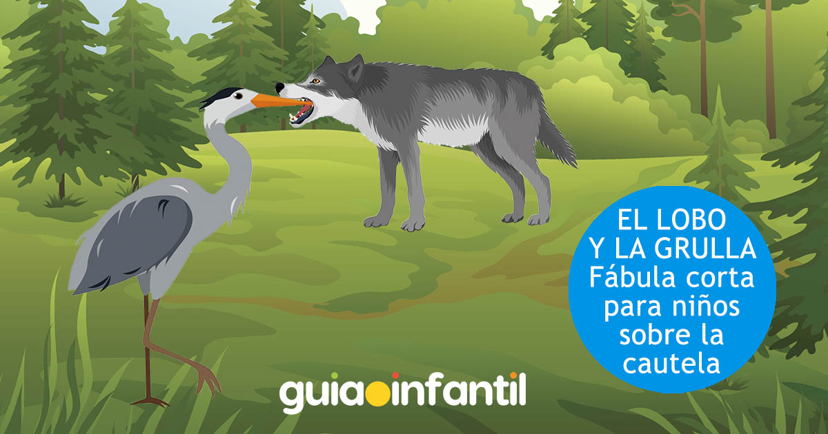 fabula El lobo y la grulla