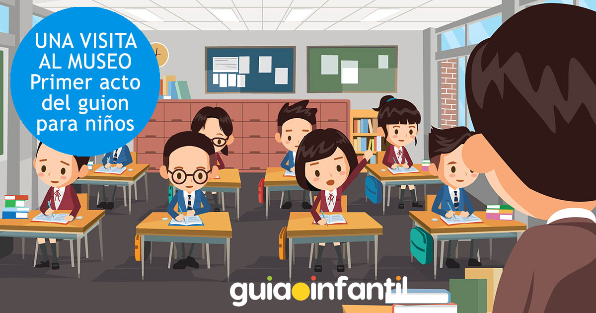 primer acto del guion de Una visita al museo