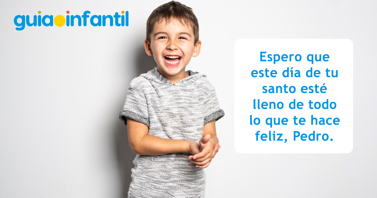 Tarjeta de felicitación para un niño de nombre Pedro