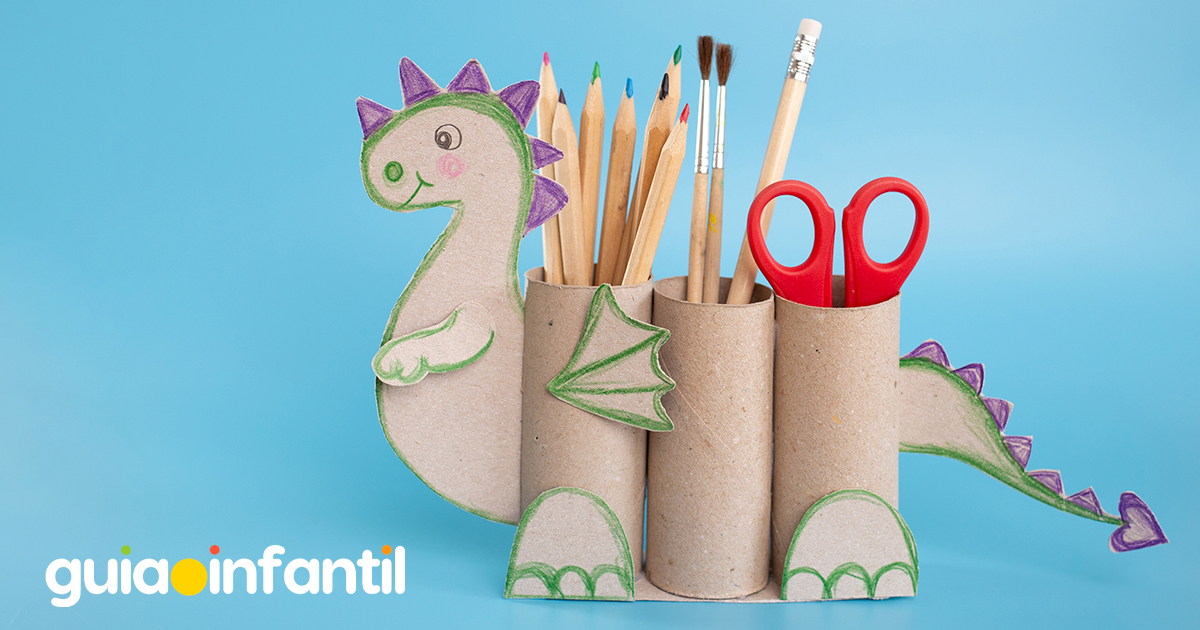 Portalápices de dragón para papá