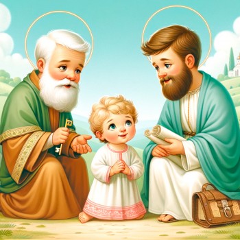 Biografía en cuento de San Pedro y San Pablo para niños