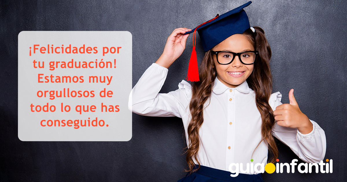 Postal de graduación para niños de primaria