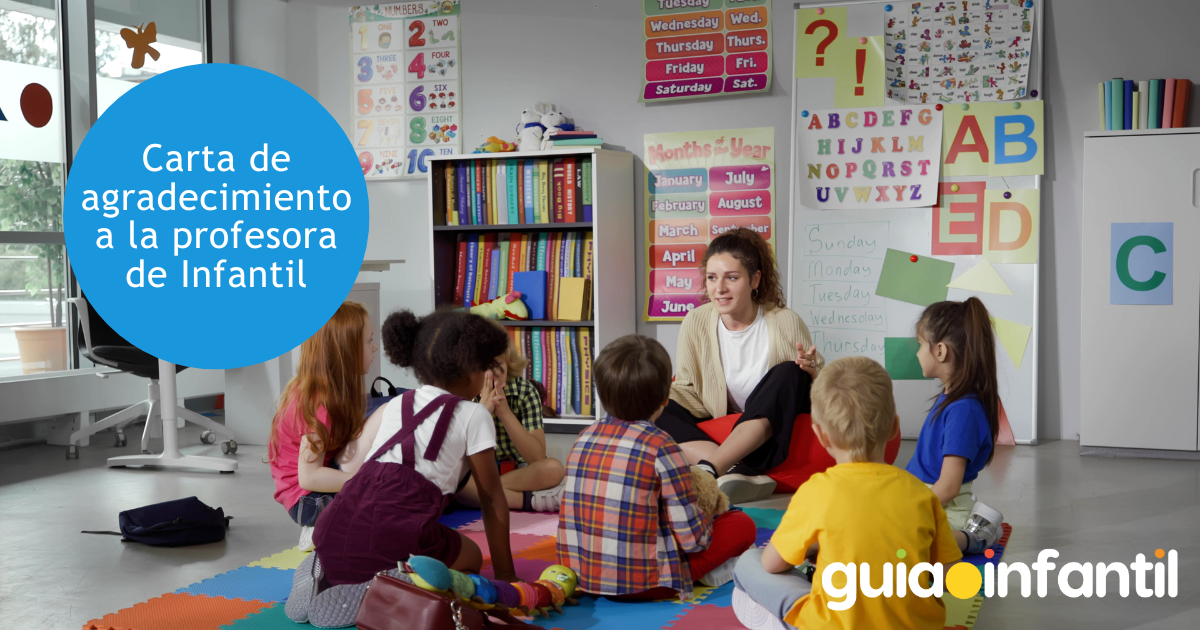 Carta de agradecimiento a la profesora de Infantil
