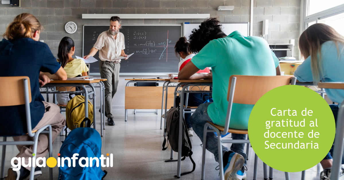 Carta de gratitud para el docente de Secundaria