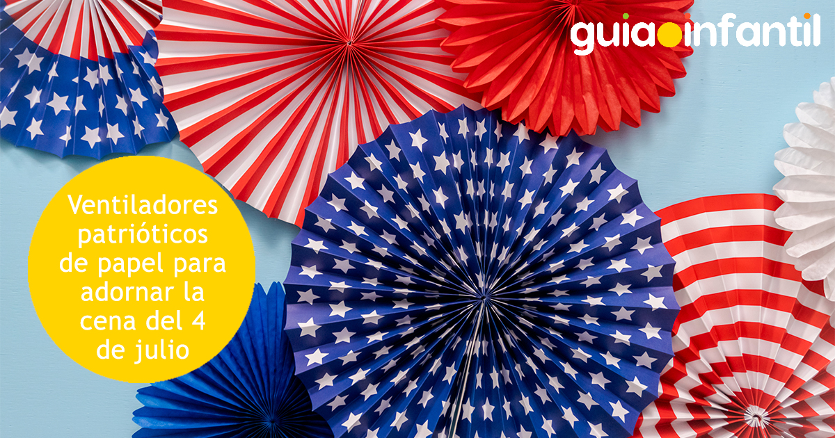 Ventiladores de papel por el 4 de julio