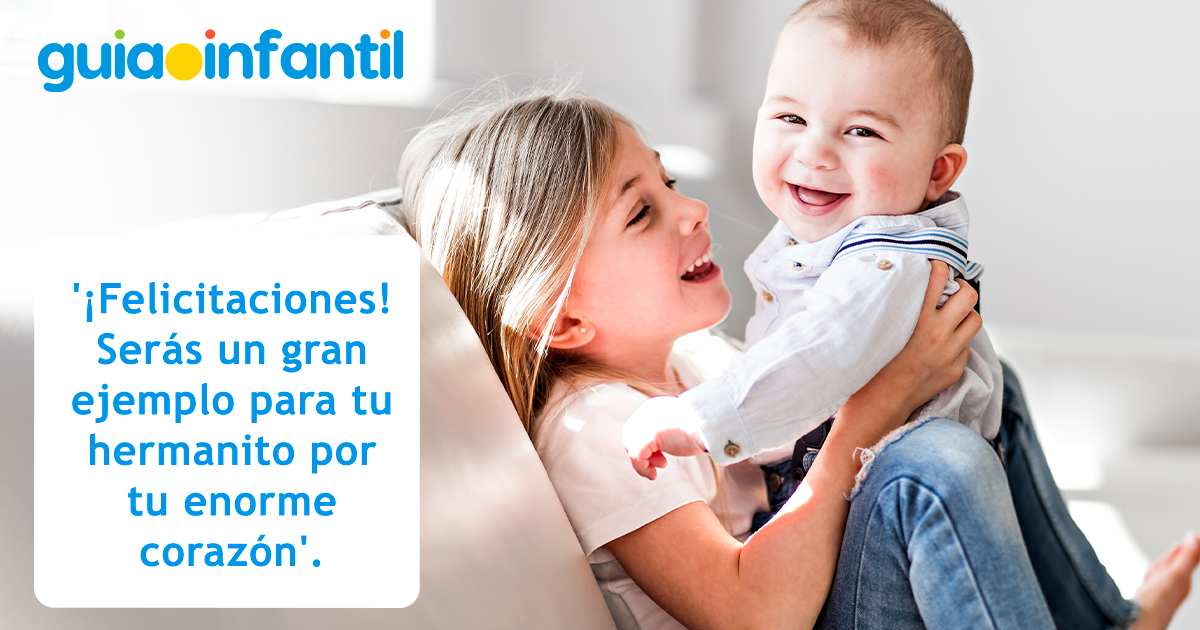 Felicitar a un niño por su hermanito