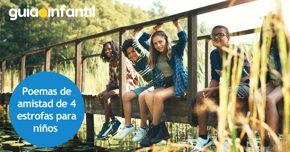 Poemas de amistad de 4 estrofas para niños que riman