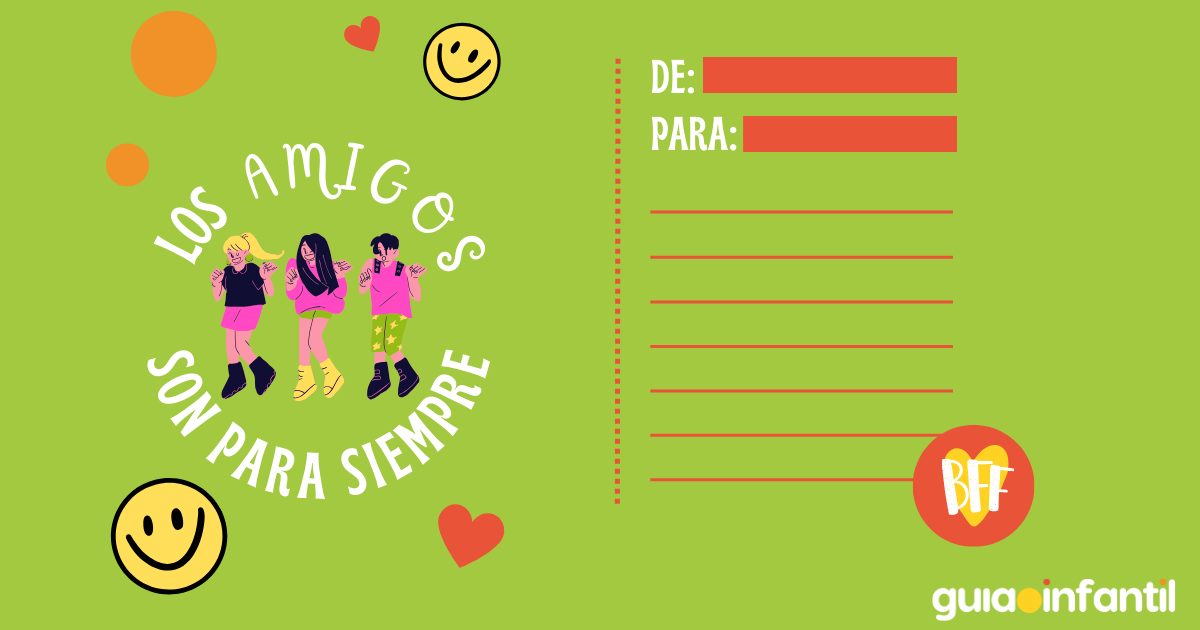 Tarjeta para enviar a un amigo o amiga