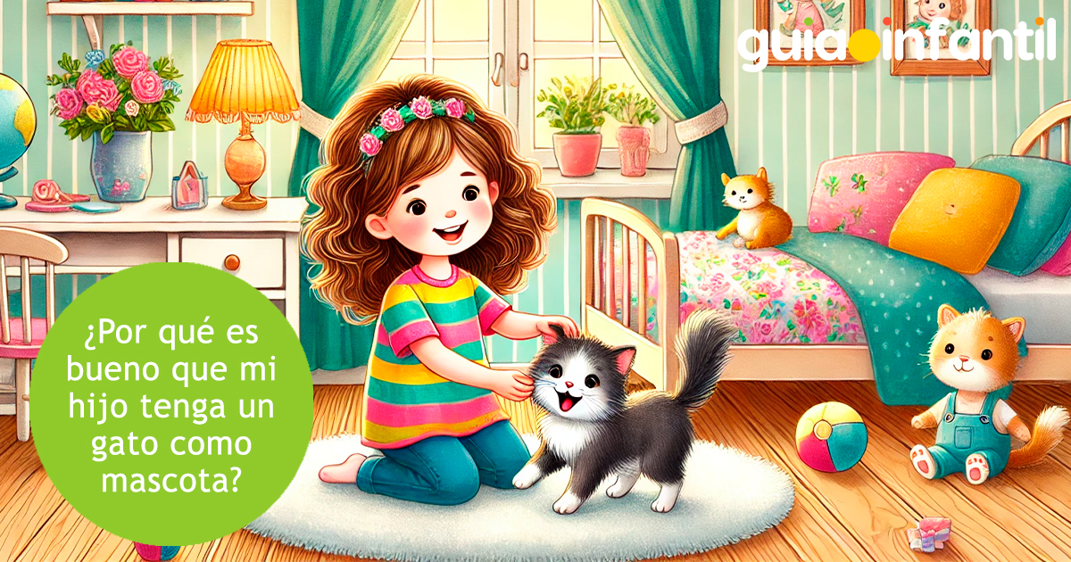 Beneficios de tener gato para los niños