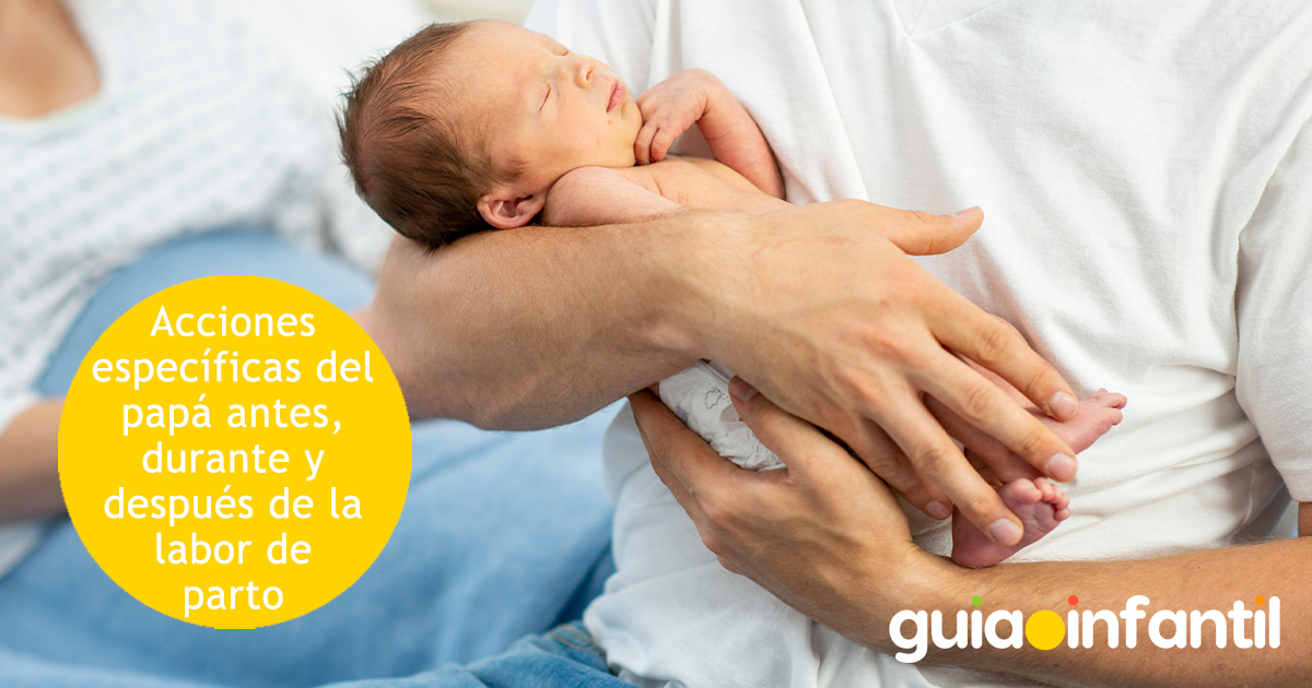 Acciones del papá durante el parto