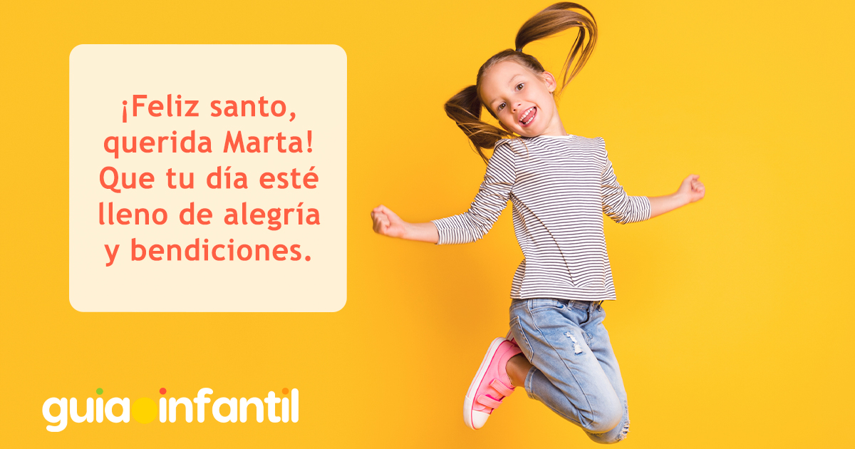 Postal para Marta por su santo