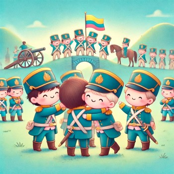 Cuento y poema corto al 7 de agosto para niños. Batalla de Boyacá colombiana