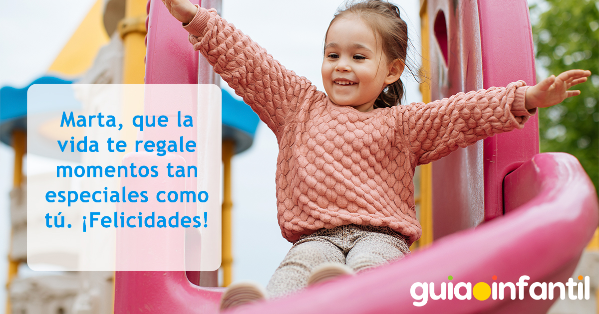 Tarjeta para felicitar a Marta