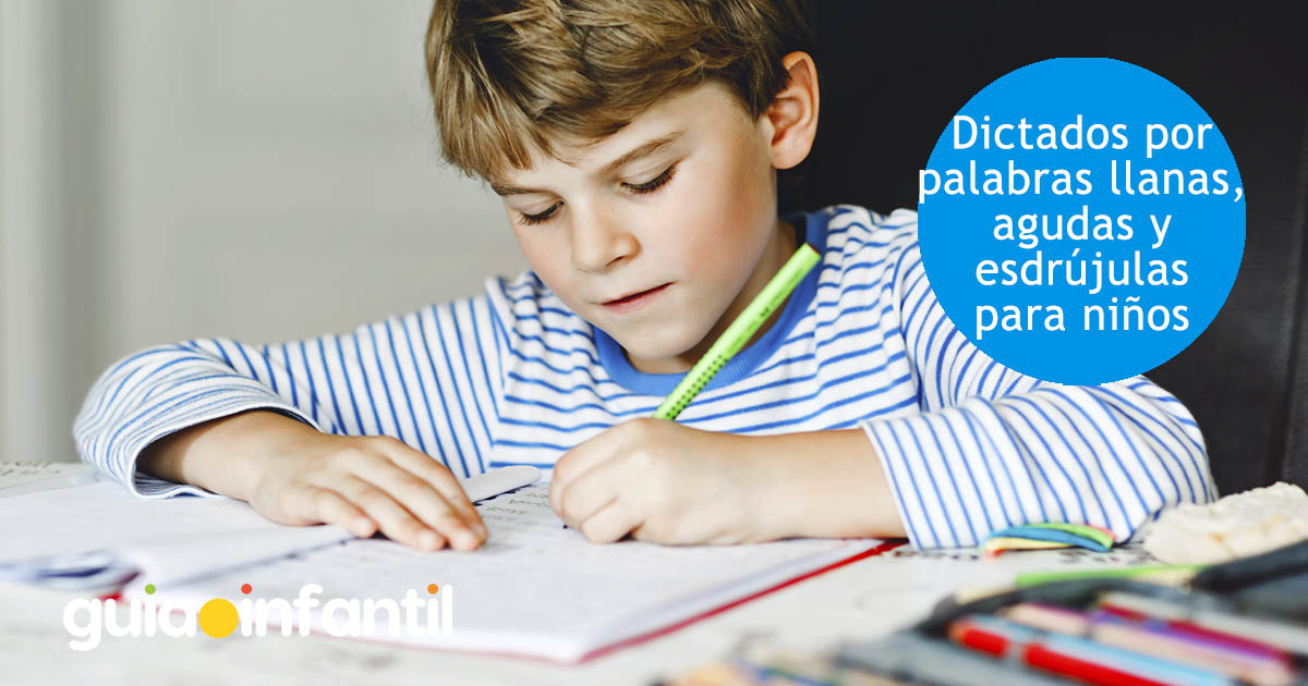 dictados cortos por palabras para niños
