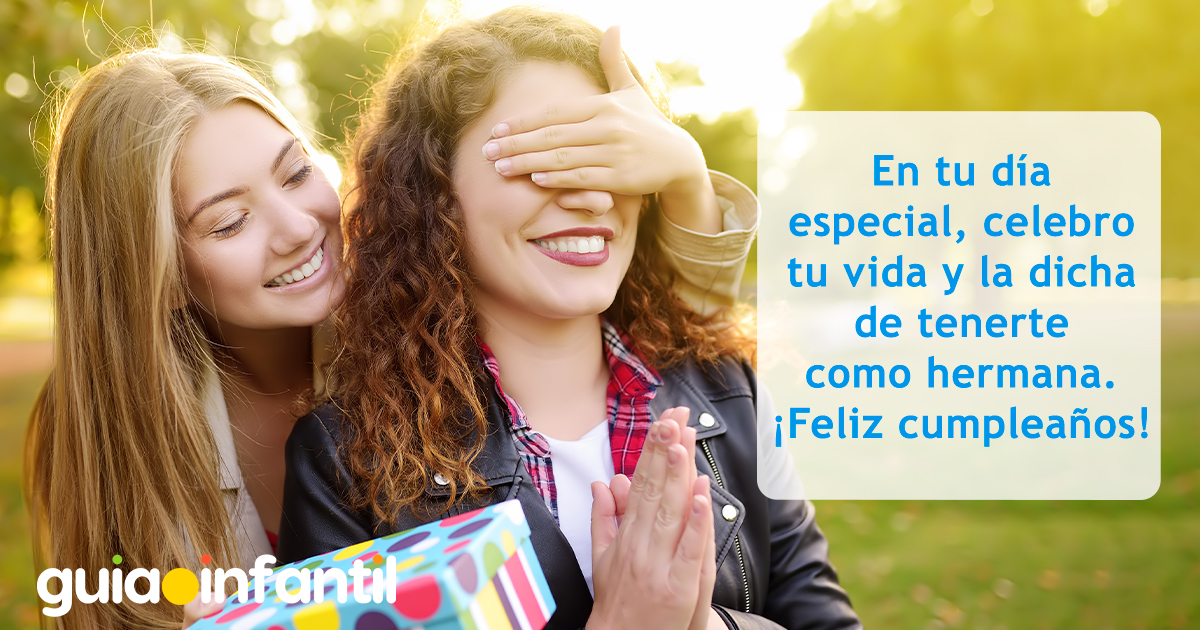 Postal de cumpleaños para hermanas