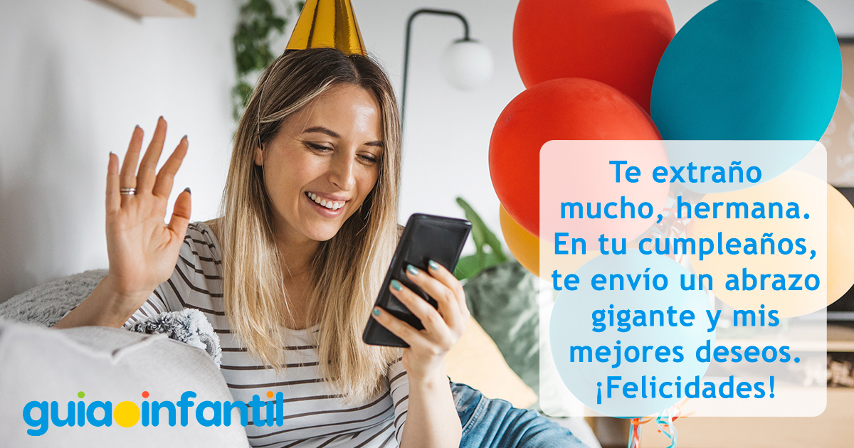 Postal de cumpleaños para una hermana que está lejos