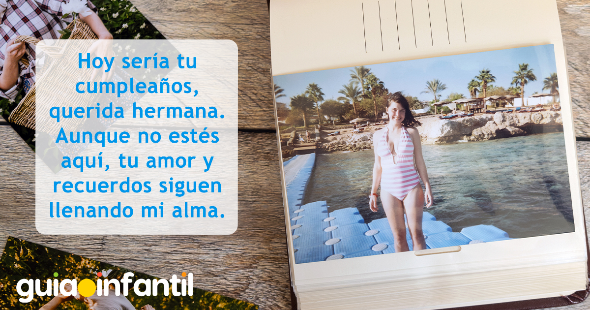 Tarjeta de cumpleaños para una hermana fallecida