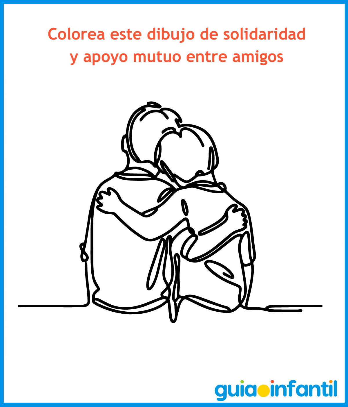 Dibujo de solidaridad para colorear con los niños