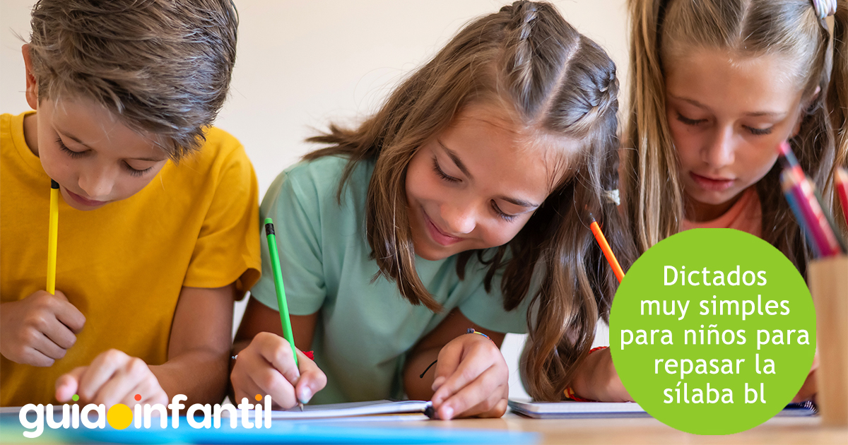 Dictados con la sílaba bl para niños