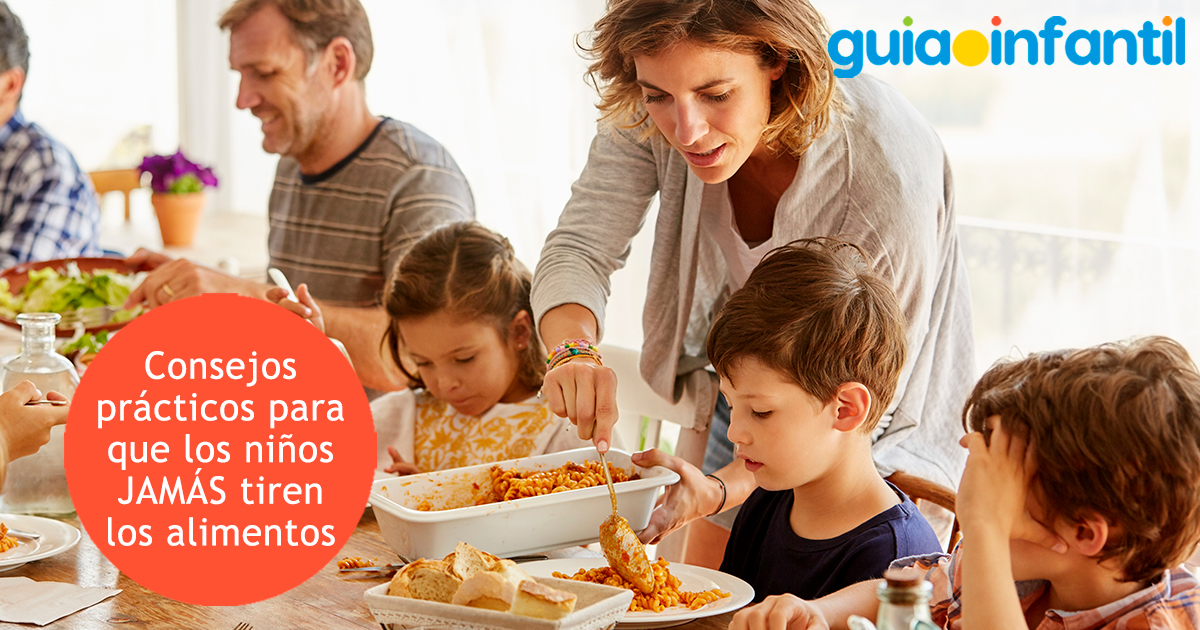 Consejos para que los niños no tiren la comida