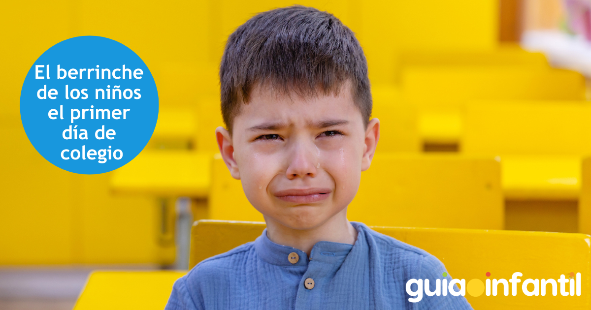 El berrinche de los niños el primer día de colegio