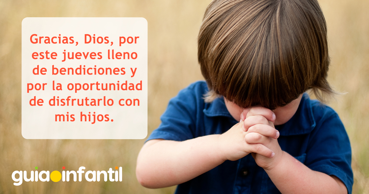 Frases para dar gracias a Dios para los niños