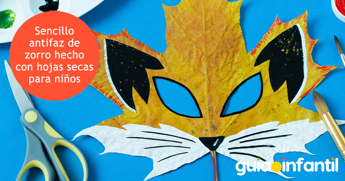 Antifaz de zorro para niños por el otoño