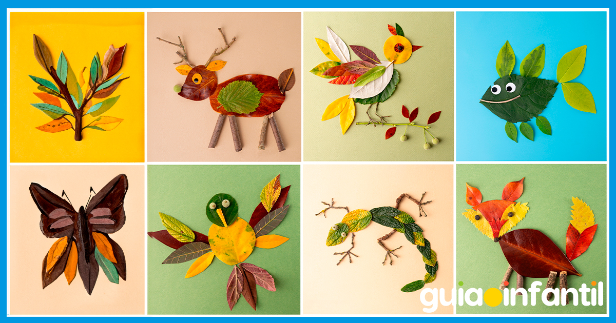 Collage de animales de otoño para niños
