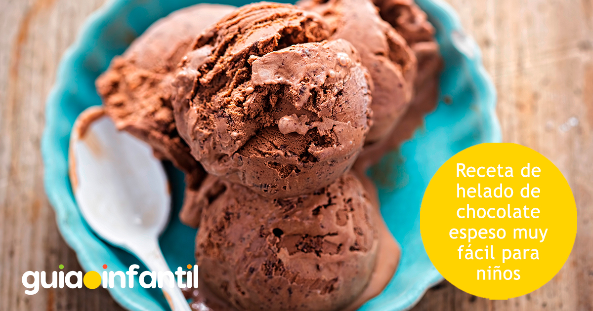 Receta de helado de chocolate para niños