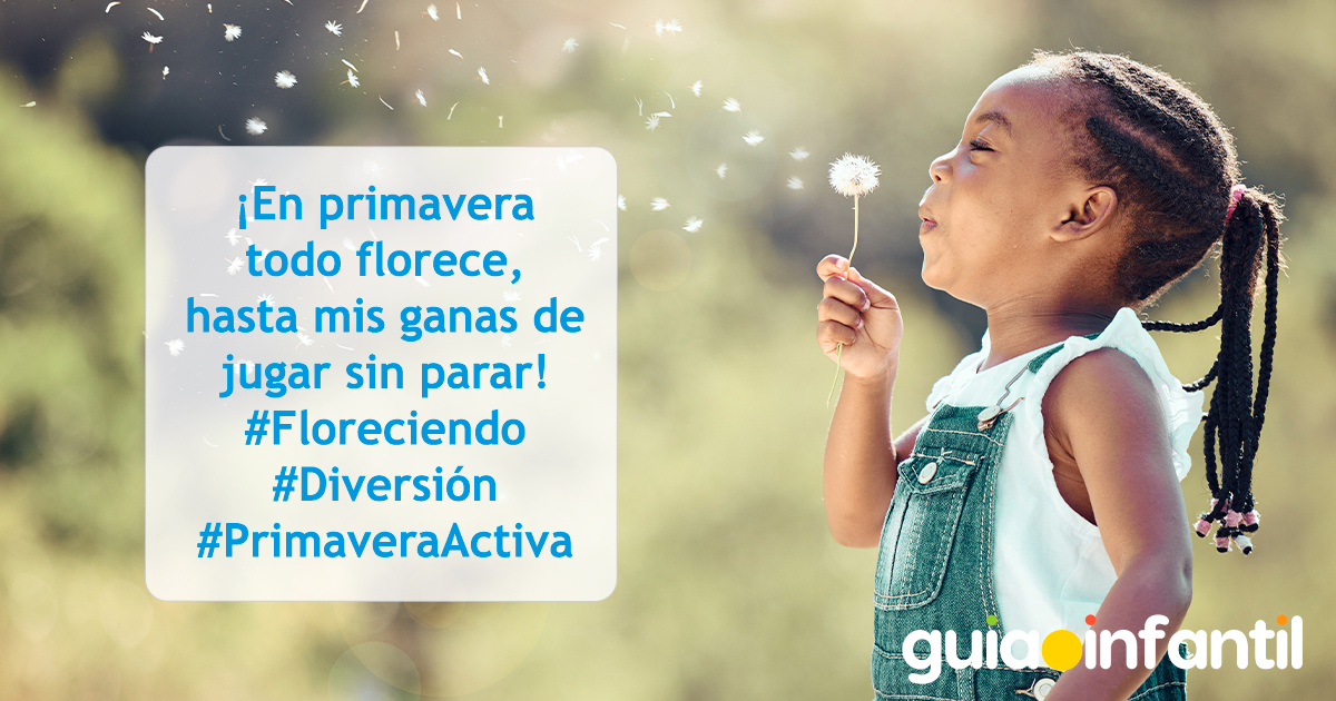 Postal de primavera para niños