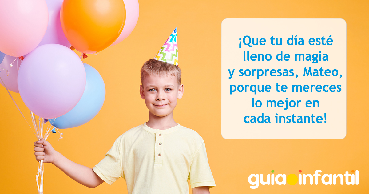 Postal de felicitación para Mateo